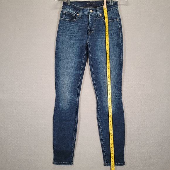 Lucky Brand Jeans Women's  Blue Mid Rise Super Skinny Ava Medium Wash Size 0/25 - Picture 3 of 16
